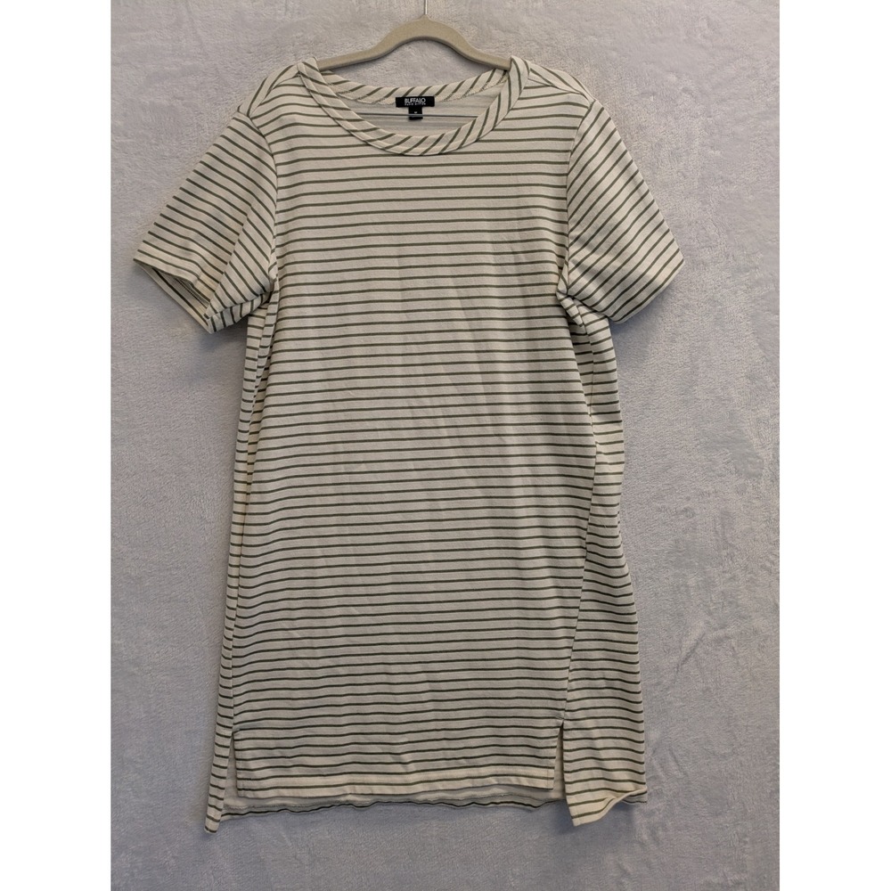 Buffalo David Bitton Striped Tunic T Shirt Dress Women's Size‎ M Short Sleeve